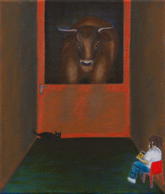 Pony at the gate
Oil on linen
2020